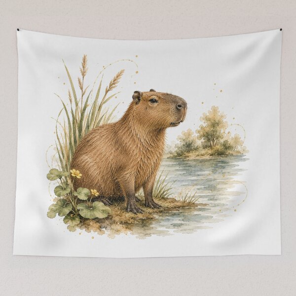 Item preview, Argentine Capybara – Serenity of the Wetlands designed and sold by Esencia Argentina.