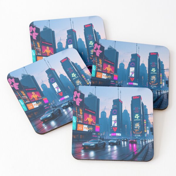 Item preview, Neon Metropolis Cyberpunk Poster designed and sold by TajSprinklz.