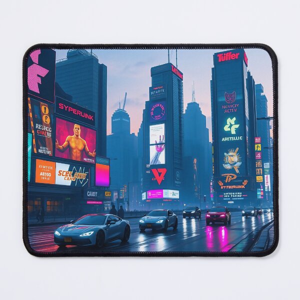 Item preview, Neon Metropolis Cyberpunk Poster designed and sold by TajSprinklz.
