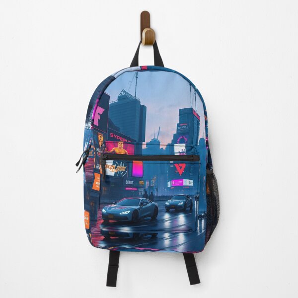 Item preview, Neon Metropolis Cyberpunk Poster designed and sold by TajSprinklz.