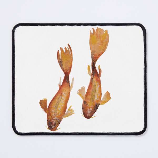 Item preview, Twin Golden Koi Fish Watercolor designed and sold by Midnight Madness Arts.