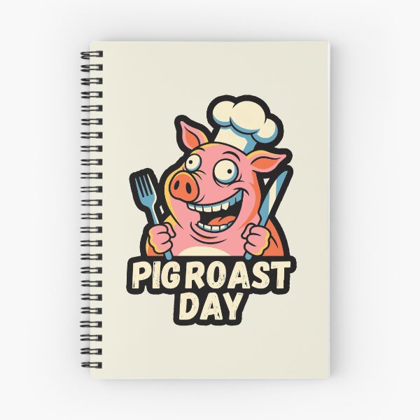 Item preview, Funny Pig Roast Day Cartoon Mascot BBQ Cookout Humor designed and sold by KiwiRider.