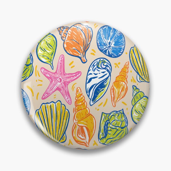 Item preview, Colorful Beach Seashells Print Pattern designed and sold by RichardRags.