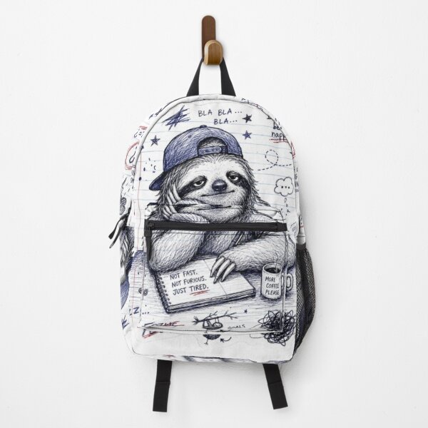Item preview, Bored Student Notebook Sloth Doodle designed and sold by Snurly.