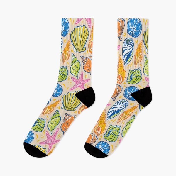 Item preview, Colorful Beach Seashells Print Pattern designed and sold by RichardRags.