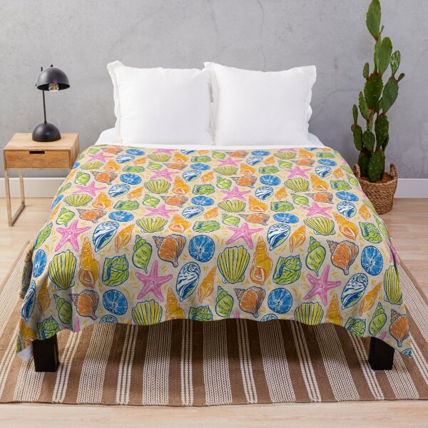 Item preview, Colorful Beach Seashells Print Pattern designed and sold by RichardRags.