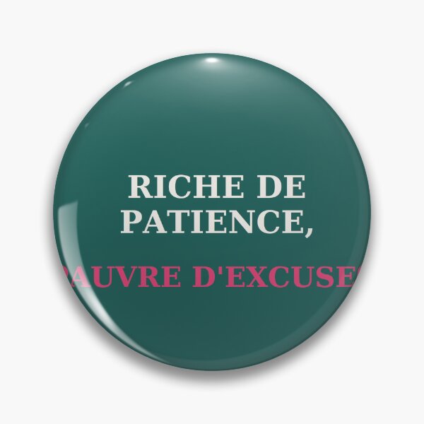 Item preview, Rich in patience, poor in excuses - Discipline quote designed and sold by VYNCERA.