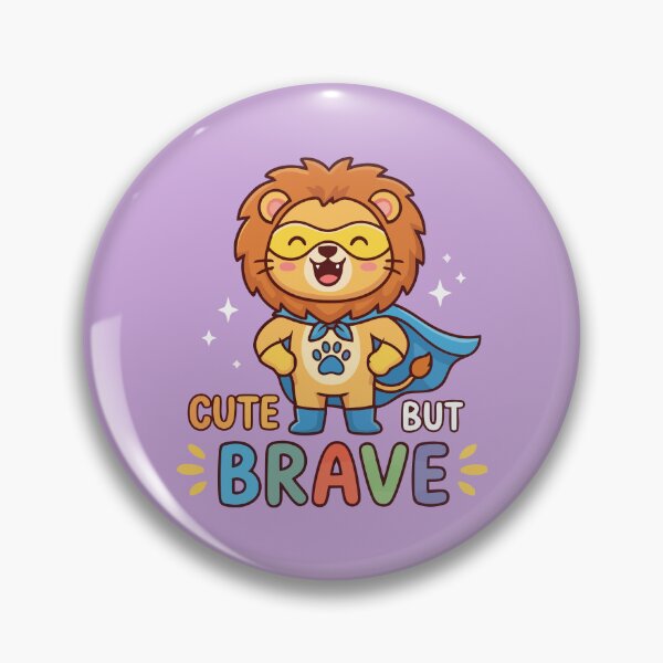 Item preview, Cute But Brave Superhero Lion Roar Positive Quote designed and sold by Amir Faysal.