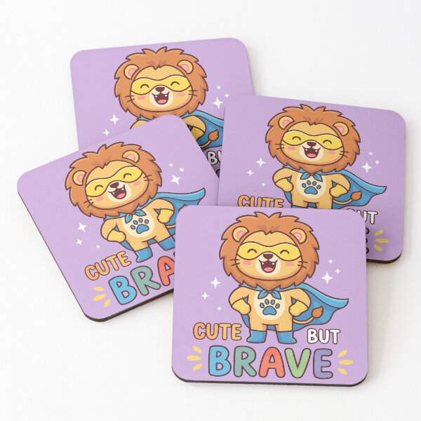 Item preview, Cute But Brave Superhero Lion Roar Positive Quote designed and sold by Amir Faysal.