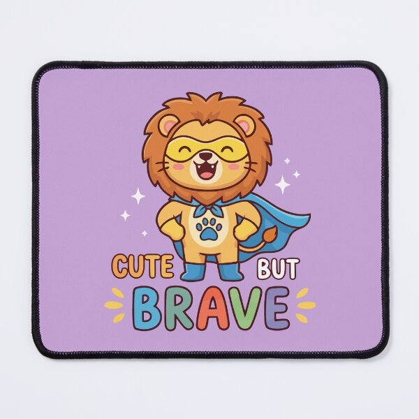 Item preview, Cute But Brave Superhero Lion Roar Positive Quote designed and sold by Amir Faysal.