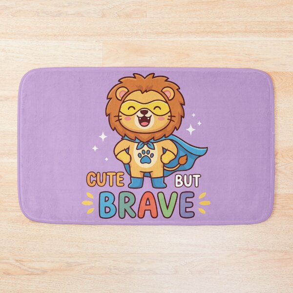 Item preview, Cute But Brave Superhero Lion Roar Positive Quote designed and sold by Amir Faysal.