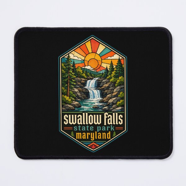 Item preview, Swallow Falls State Park Stained Glass Maryland Travel designed and sold by TomFrontierArt.