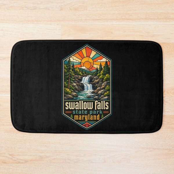 Item preview, Swallow Falls State Park Stained Glass Maryland Travel designed and sold by TomFrontierArt.