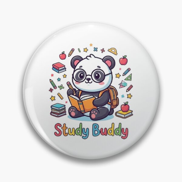 Item preview, Study Buddy Cute Panda Sticker designed and sold by lailakhalaf.
