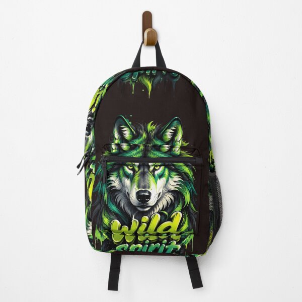 Item preview, Wild Spirit Wolf – Green & Black Wolf Art designed and sold by SamiOmar94.