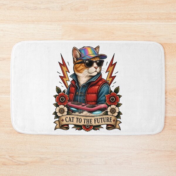 Item preview, Cat To The Future Vintage Tattoo designed and sold by Old's Cool Cat Studio.