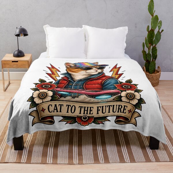 Item preview, Cat To The Future Vintage Tattoo designed and sold by Old's Cool Cat Studio.