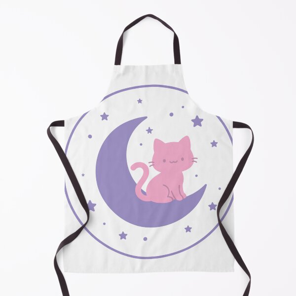 Item preview, Pink Cat on Moon for Black T-Shirt by Cat Lovers designed and sold by FantasyPearl.