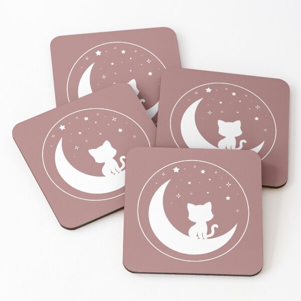 Item preview, Black Cat on White Moon for Dreamy Cat Lovers designed and sold by FantasyPearl.