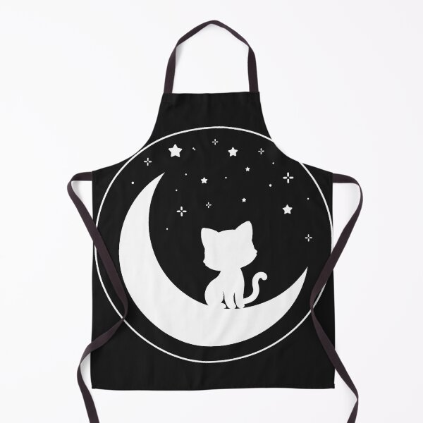Item preview, Black Cat on White Moon for Dreamy Cat Lovers designed and sold by FantasyPearl.