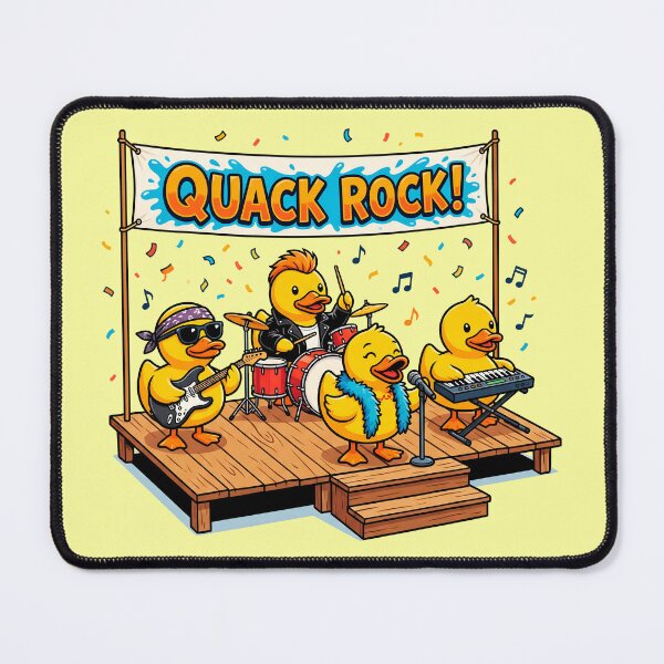 Item preview, Quack Rock Band Rubber Ducks On Stage designed and sold by ThreadRiotTees.