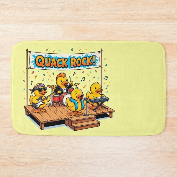 Item preview, Quack Rock Band Rubber Ducks On Stage designed and sold by ThreadRiotTees.
