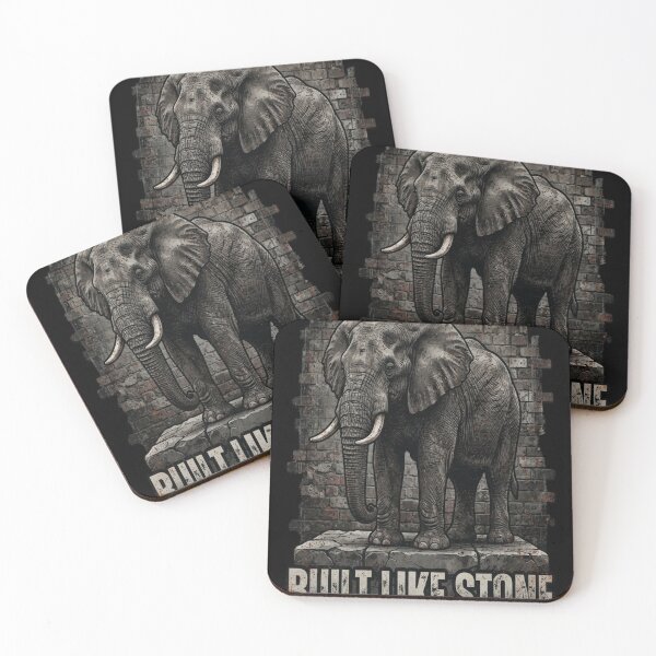 Item preview, Builder Built Like Stone Elephant Industrial  Print designed and sold by Estics1.