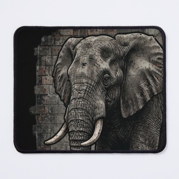 Item preview, Builder Built Like Stone Elephant Industrial  Print designed and sold by Estics1.