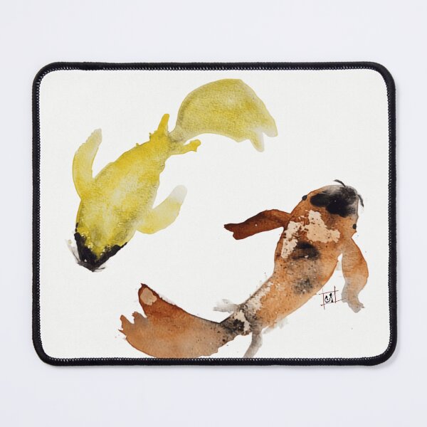 Item preview, Harmonious Flow Koi Fish Watercolor Painting designed and sold by Midnight Madness Arts.