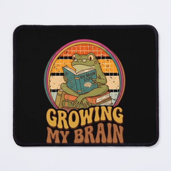 Item preview, Growing My Brain Funny Frog Reading Book Shirt | Cute Frog Back To School Student Gift | Growth Mindset Motivational Teacher School Supplies Design designed and sold by Basma Designs | Retro, Kawaii Shirts & Stickers.
