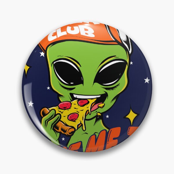 Item preview, Alien Pizza Club – Take Me to Your Pizza | Funny Cartoon Pizza designed and sold by sanwr.