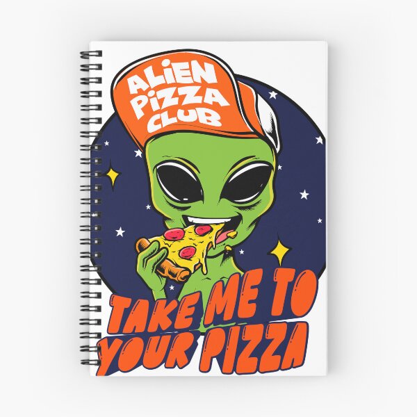 Item preview, Alien Pizza Club – Take Me to Your Pizza | Funny Cartoon Pizza designed and sold by sanwr.