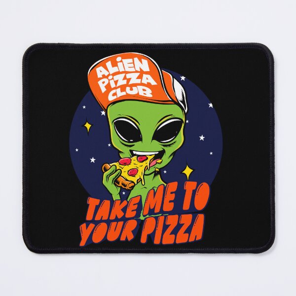 Item preview, Alien Pizza Club – Take Me to Your Pizza | Funny Cartoon Pizza designed and sold by sanwr.