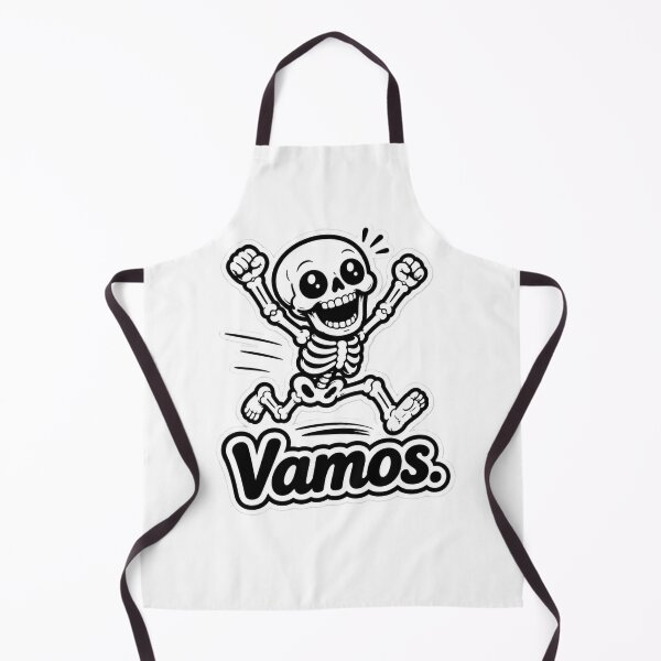 Item preview, Cute Running Skeleton Sticker – "Vamos." Funny Spanish Kawaii Skull Motivational Vinyl Decal designed and sold by SkeletonMood.