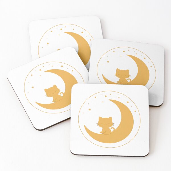 Item preview, Mustard Cat on Moon for Dreamy Cat Lovers designed and sold by FantasyPearl.