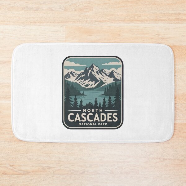 Item preview, North Cascades National Park Vintage Travel Badge designed and sold by Teelogic.
