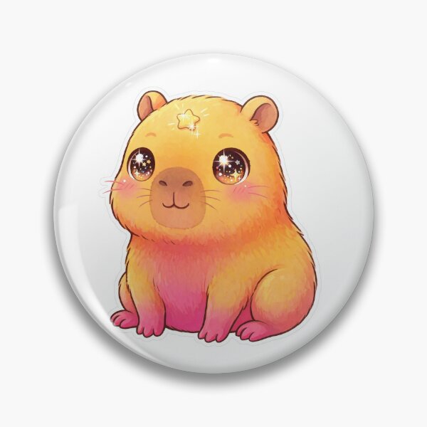 Item preview, Cute Sunset Ombre Capybara with Star - Kawaii Pastel Animal designed and sold by PrettyCrypt.
