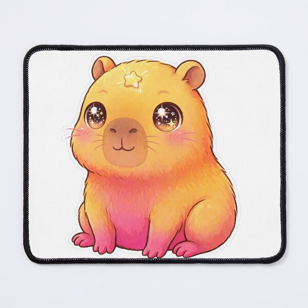 Item preview, Cute Sunset Ombre Capybara with Star - Kawaii Pastel Animal designed and sold by PrettyCrypt.