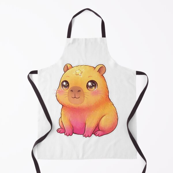 Item preview, Lindo capibara con efecto degradado al atardecer y estrella - Animal pastel kawaii designed and sold by PrettyCrypt.