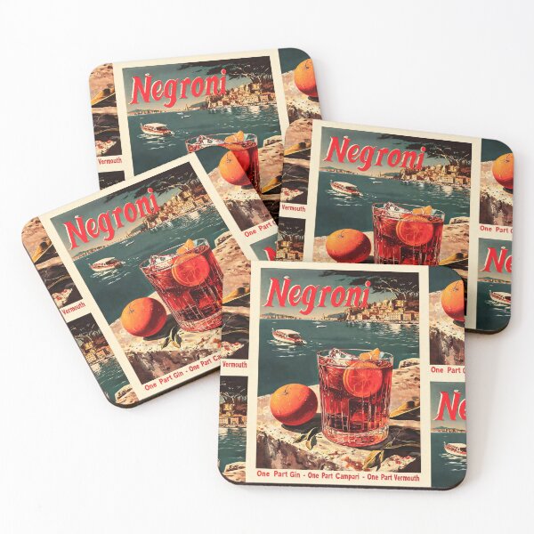 Item preview, Vintage Negroni Cocktail Poster | Italian Riviera Art | Mid-Century Style | Classic Drink Recipe | Retro Bar Wall Decor designed and sold by artofuniverse.
