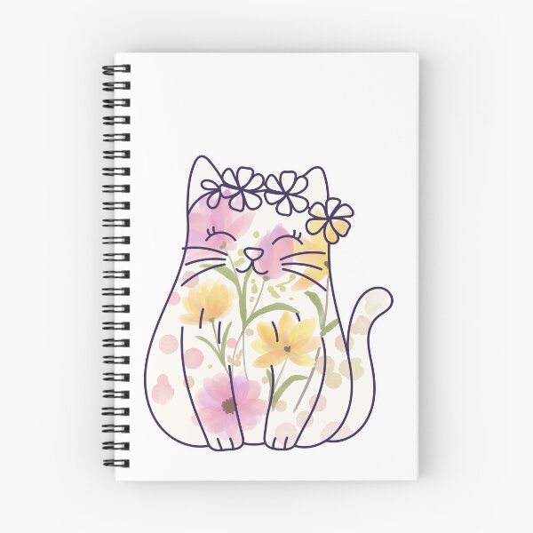 Item preview, Watercolor Flower Cat Design designed and sold by CarefulCreation.
