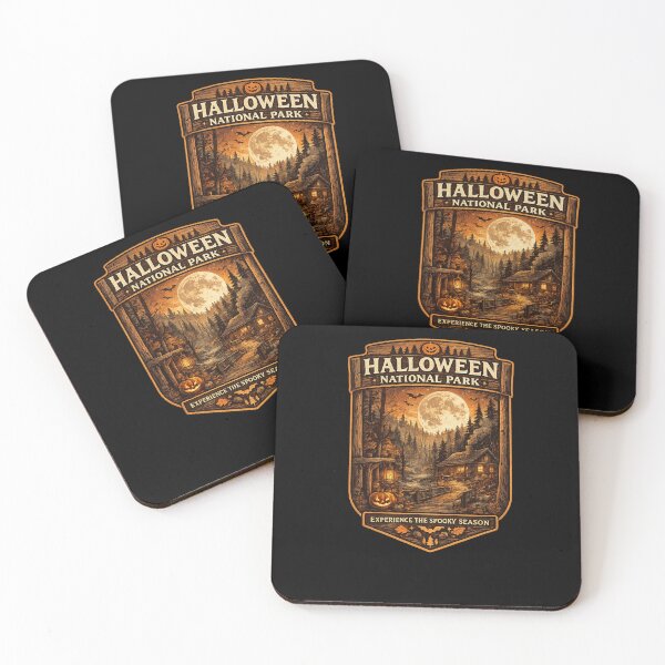 Item preview, Halloween National Park Shirt | Vintage Camping Halloween Tee | Spooky Cabin Autumn Forest Gift designed and sold by happyshirt27.