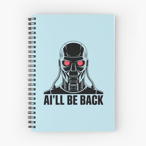 Item preview, AI’ll Be Back – Funny Retro Robot AI Humor Design designed and sold by Jollys-ArtShop.