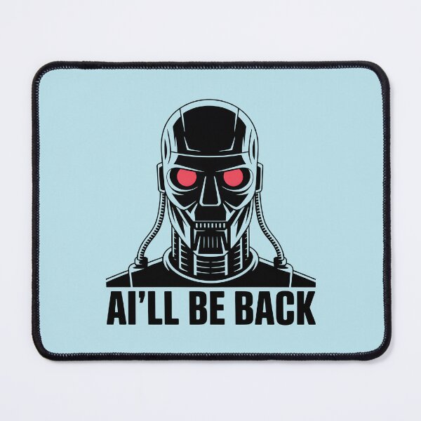 Item preview, AI’ll Be Back – Funny Retro Robot AI Humor Design designed and sold by Jollys-ArtShop.
