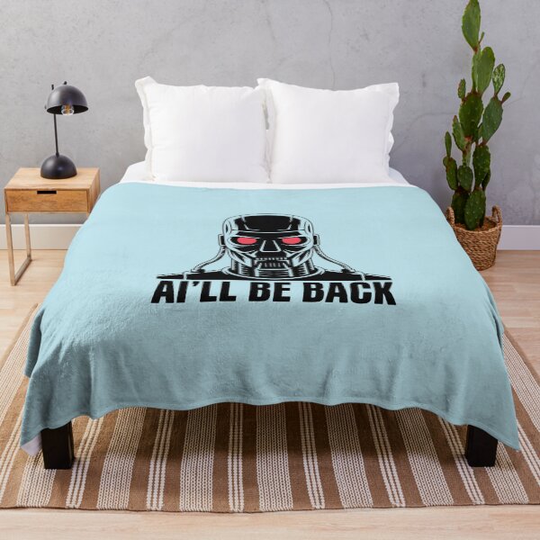 Item preview, AI’ll Be Back – Funny Retro Robot AI Humor Design designed and sold by Jollys-ArtShop.