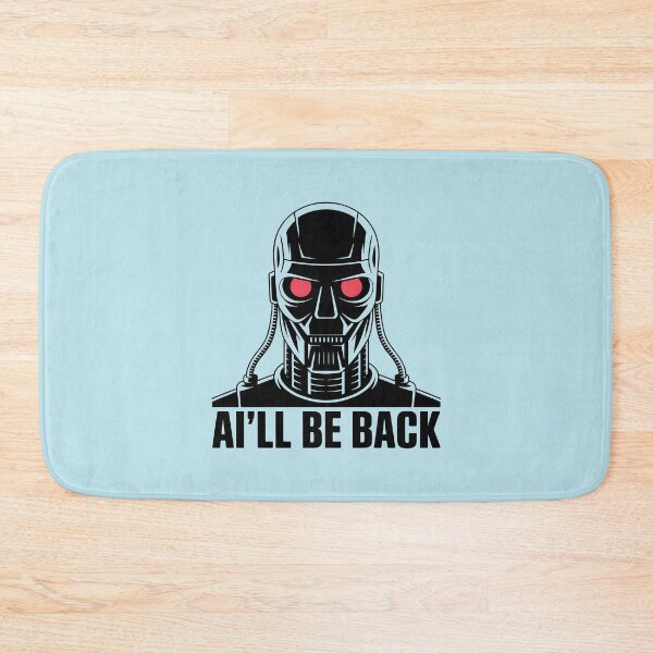 Item preview, AI’ll Be Back – Funny Retro Robot AI Humor Design designed and sold by Jollys-ArtShop.