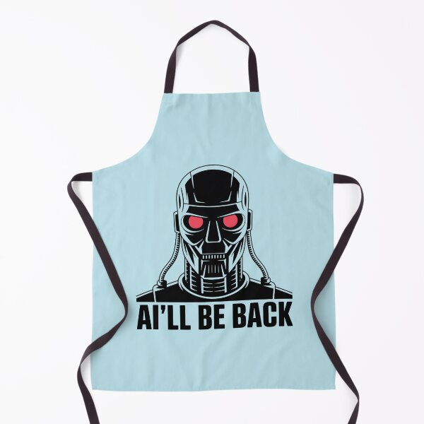 Item preview, AI’ll Be Back – Funny Retro Robot AI Humor Design designed and sold by Jollys-ArtShop.