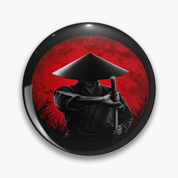 Item preview, Samurai Moon Logo | Japanese Warrior Under Red Moon | Minimalist Ronin T-Shirt designed and sold by Clint Reno Designs.