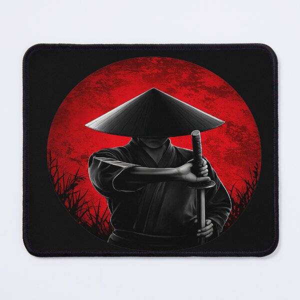 Item preview, Samurai Moon Logo | Japanese Warrior Under Red Moon | Minimalist Ronin T-Shirt designed and sold by Clint Reno Designs.