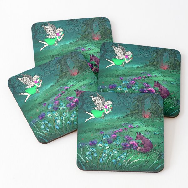 Item preview, Elf silhouette comic style, foxes, nature motifs designed and sold by Kirei-Lily.